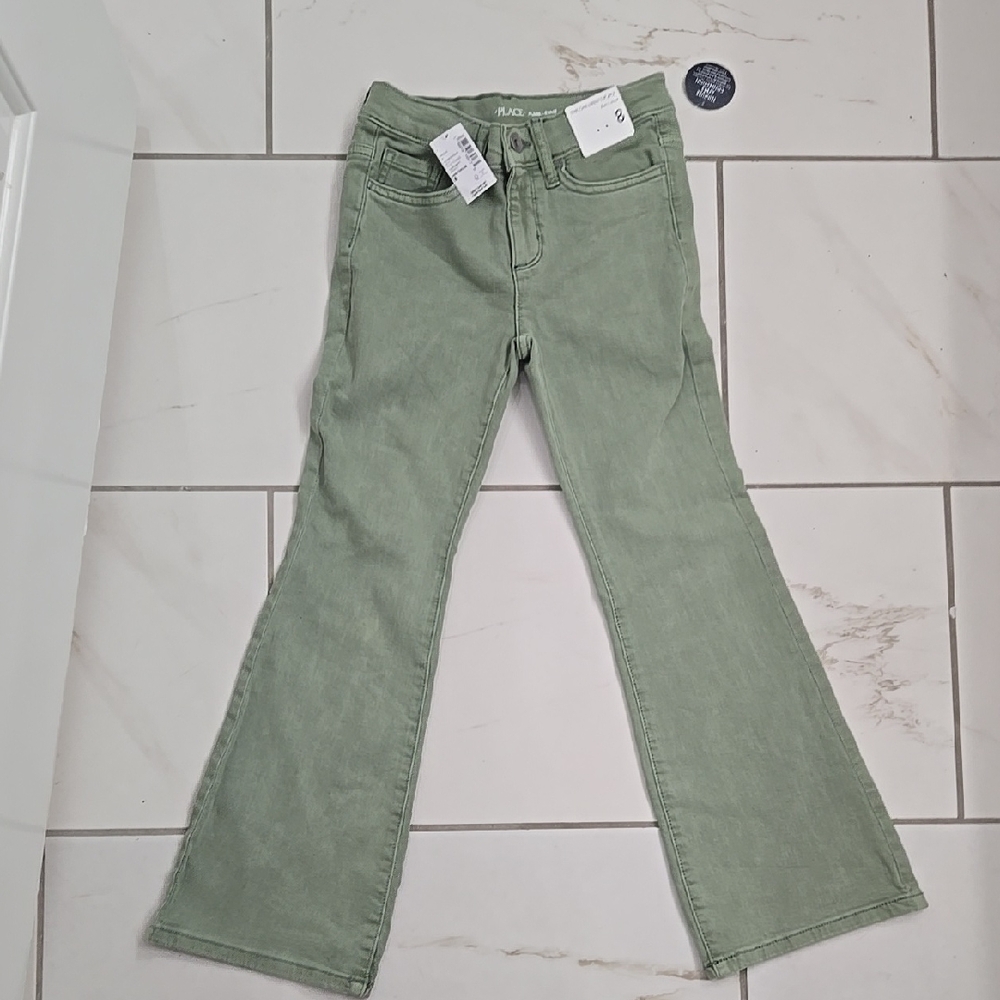 Green Flared Pants